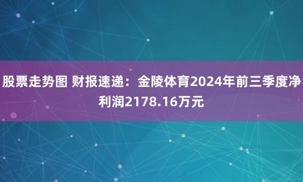 股票走势图 财报速递：金陵体育2024年前三季度净利润2178.16万元